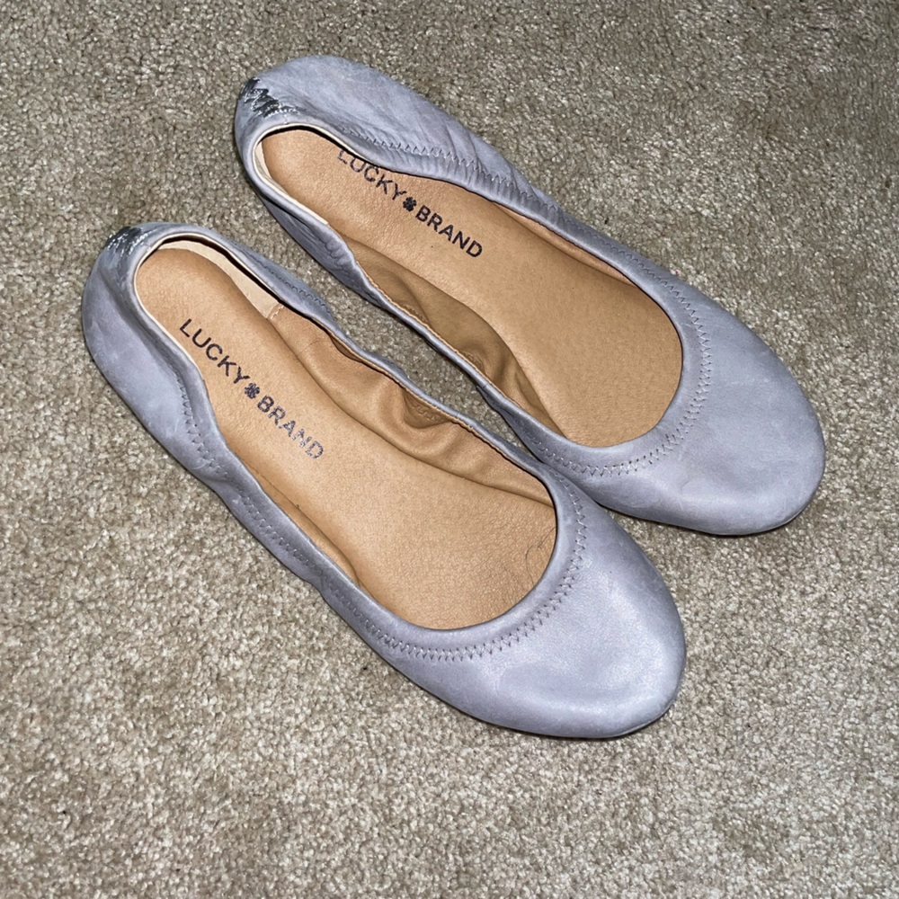 Lucky Brand Blue Ballet Flats With Cute Stitching Women’s 7.5 NEW WITHOUT TAGS